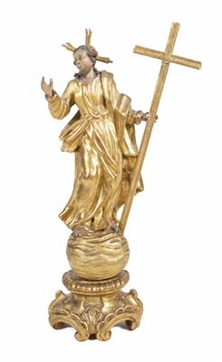 Der auferstandene Christus auf Erdkugel stehend, Alpenländisch, um 1700 - Schmuck, Kunst & Antiquitäten