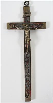 Holzkreuz, Alpenländisch, 19. Jahrhundert - Gioielli, arte e antiquariato