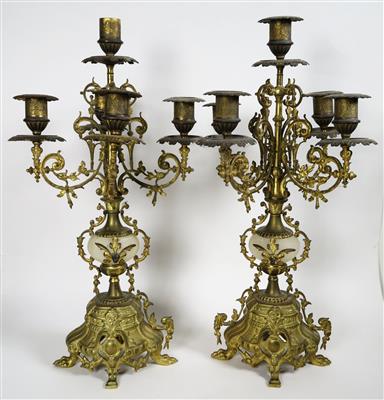 Paar neoklassizistische Kandelaber, Ende 19. Jahrhundert - Jewellery, antiques and art