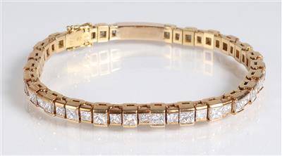 Diamantarmkette zus. 9,38 ct - Jewellery, antiques and art