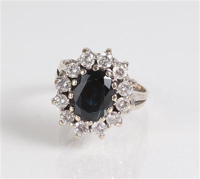 Brillant Saphirdamenring zus. ca. 0,85 ct - Jewellery, antiques and art