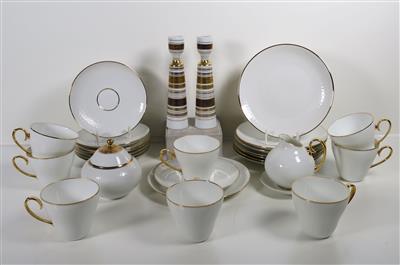 Kaffeeservice "Romanze" und Paar Kerzenhalter, Entwurf Björn Wiinblad, Rosenthal, Selb und Plößberg, 1960er-Jahre - Jewellery, antiques and art