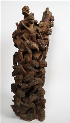 Afrikanische Skulptur - Menschenturm, 20. Jahrhundert - Gioielli, arte e antiquariato