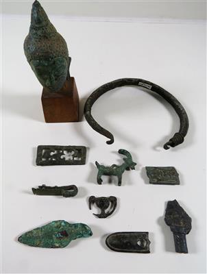 Konvolut von zehn Ausgrabungsstücken: - Jewellery, antiques and art