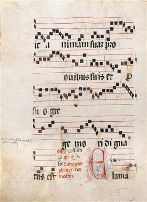 Antiphonar der römischen Messlithurgie, 14. Jahrhundert - Gioielli, arte e antiquariato
