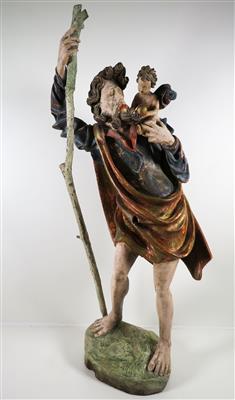Hl. Christophorus, Alpenländisch, im Stil des 17. Jahrhunderts - Jewellery, antiques and art