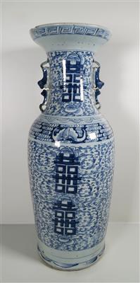 Große blau-weiße Vase, China - Klenoty, umění a starožitnosti