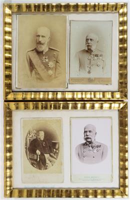 Konvolut von 4 Portrait-Fotos österreichisches Kaiserhaus bzw. Adel, Ende 19. Jahrhundert a) - Schmuck, Kunst & Antiquitäten