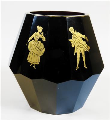 Vase, nach Josef Hoffmann, wohl Ludwig Moser  &  Söhne, Karlsbad bzw. Johann Oertel  &  Co, Haida, um 1920 - Jewellery, antiques and art