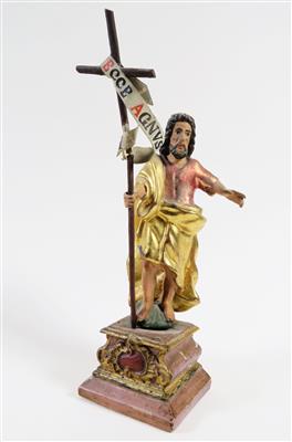 Der Hl. Johannes der Täufer, Alpenländisch, um 1800 - Gioielli, arte e antiquariato