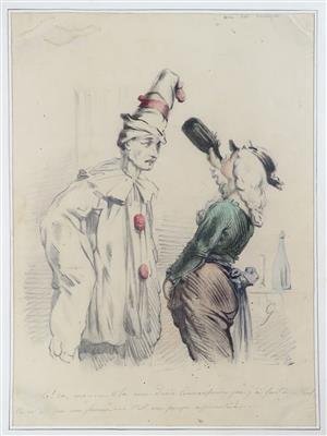 Französischer Karikaturist, in der Art von Honoré Daumier - Klenoty, umění a starožitnosti
