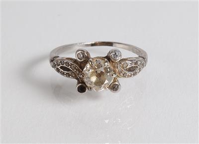 Altschliffdiamantdamenring zus. ca. 0,90 ct - Jewellery, antiques and art