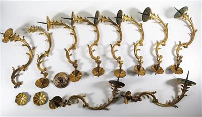 10 klassizistische Wandappliken, 19. Jahrhundert - Jewellery, antiques and art