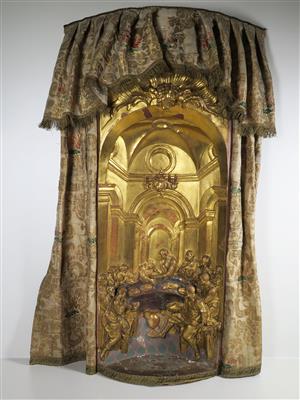 Tabernakelaufsatz, sogenanntes Expositorium im Barockstil, wohl 19. Jahrhundert - Gioielli, arte e antiquariato