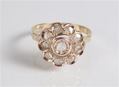 Diamantrautendamenring - Jewellery, antiques and art