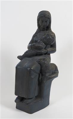 Madonna mit Kind und Lamm, Wilhelm Lorenz Schleich (Graz 1881 geb.), um 1925/30 - Gioielli, arte e antiquariato