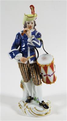 Trommler aus der Serie der "Pariser Ausrufer", Entwurf Peter Reinicke 1753-54, Meissen, 1995 - Klenoty, umění a starožitnosti