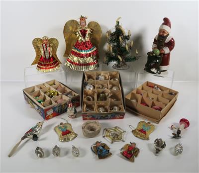 Konvolut Weihnachts- und Christbaumschmuck, Anfang 20. Jahrhundert und später - Schmuck, Kunst & Antiquitäten