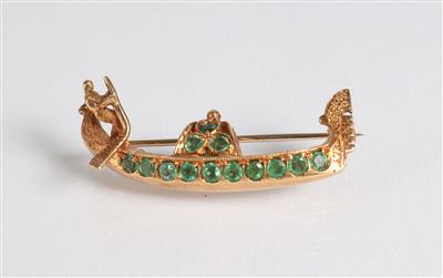 Smaragdbrosche - Jewellery, Works of Art and art