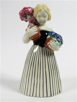 Mädchen mit Blumentöpfen, Wiener Kunstkeramische Werkstätte, um 1910/15 - Gioielli, arte e antiquariato