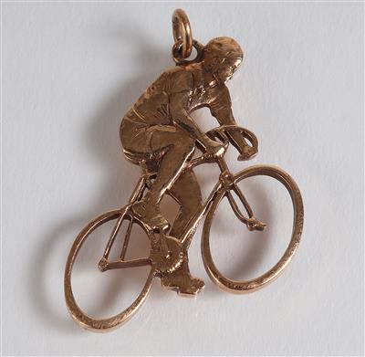 Anhänger "Radfahrer" - Schmuck, Kunst & Antiquitäten
