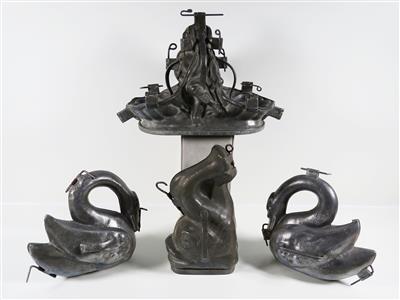 Sammlung von vier Zinn-Marzipan-Figuren, 19./20. Jahrhundert - Gioielli, arte e antiquariato