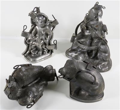 Sammlung von vier Zinn-Marzipan-Figuren, 19./20. Jahrhundert - Schmuck, Kunst & Antiquitäten