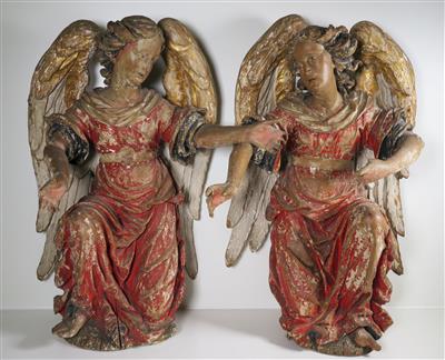Paar kniende Engel, Österreichisch, 1. Hälfte 17. Jahrhundert - Schmuck, Kunst & Antiquitäten