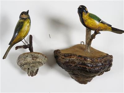 Paar Singvögel, in Viechtauer Art - Schmuck, Kunst & Antiquitäten