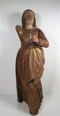 Maria, wohl aus einer Gruppe,"Anna lehrt Maria das Lesen", Alpenländisch, 16./17. Jahrhundert - Gioielli, arte e antiquariato