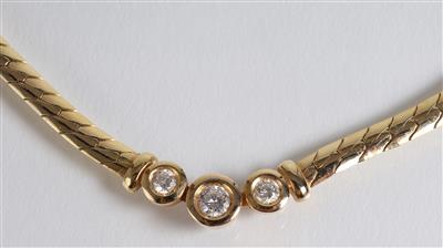 Brillant Collier zus. ca. 0,60 ct - Gioielli, arte e antiquariato