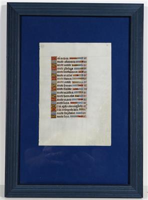 Pergamentseite aus einem Stundenbuch des 15./16. Jhdts. - Gioielli, arte e antiquariato