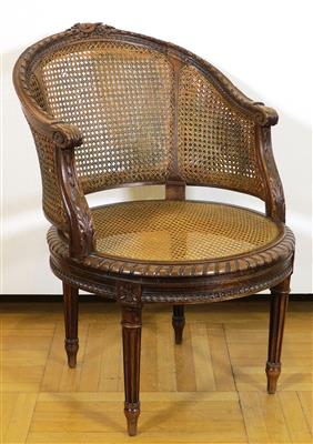 Rundlehn-Fauteuil im Louis-Seize-Stil, 19. Jahrhundert - Gioielli, arte e antiquariato