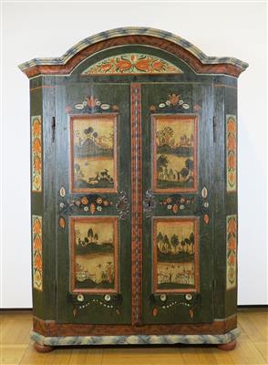 Bäuerlicher Schrank, Voralpenland, 1. Hälfte 19. Jahrhundert - Gioielli, arte e antiquariato