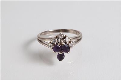 Brillant Amethyst Damenring - Klenoty, umění a starožitnosti