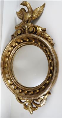Kleiner Salonspiegel, sogenannter butler's mirror, 20. Jahrhundert - Schmuck, Kunst & Antiquitäten