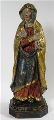Heilige, wohl Trauernde Maria aus einer Kreuzigungsgruppe, Alpenländisch, 18. Jahrhundert - Gioielli, arte e antiquariato