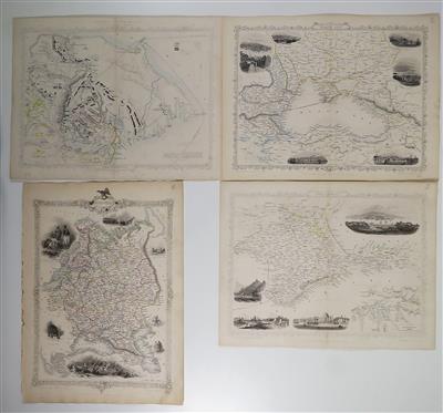 Konvolut von vier Osteuropa-Landkarten, Mitte 19. Jahrhundert: - Jewellery, Works of Art and Art