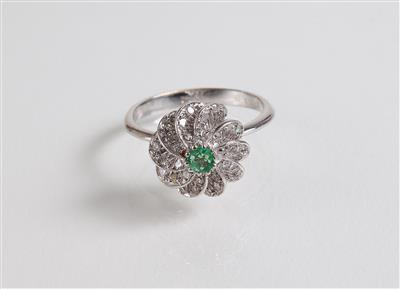 Diamant-Smaragdring - Schmuck, Kunst & Antiquitäten