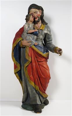 Hl. Josef als Nährvater, im Barockstil, 19. Jahrhundert - Klenoty, umění a starožitnosti