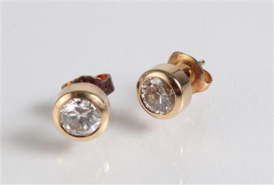 2 Brillantohrstecker zus. ca.1,10 ct - Schmuck, Kunst & Antiquitäten