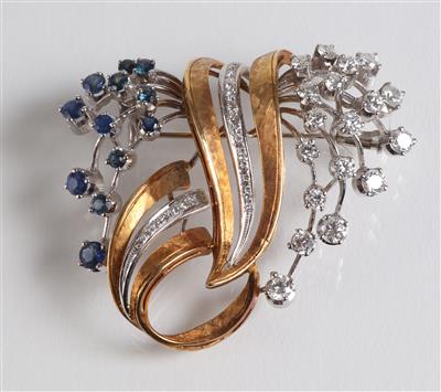 Brillant Diamant Brosche zus. ca. 2 ct - Jewellery, Works of Art and art