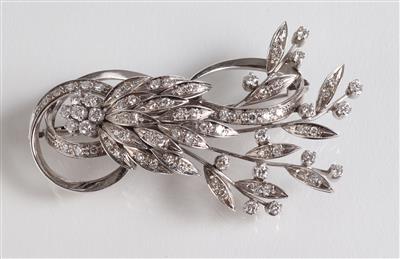 Brillant Diamantbrosche zus. ca. 1,50 ct - Jewellery, Works of Art and art