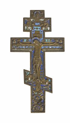 Orthodoxes Kreuz, Russisch, 19. Jahrhundert - Klenoty, umění a starožitnosti