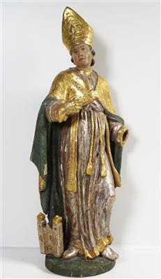 Hl. Virgil mit dem Modell des Salzburger Doms, im Barockstil, 19. Jahrhundert - Gioielli, arte e antiquariato