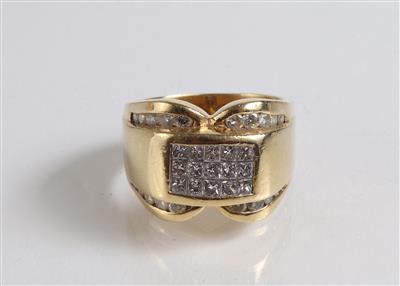 Brillant Diamantring zus. ca. 1,10 ct - Gioielli, arte e antiquariato