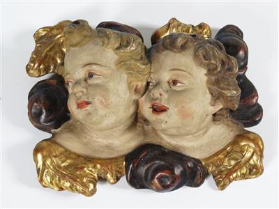 Geflügeltes Engelskopf-Paar im Barockstil, 20. Jahrhundert - Schmuck, Kunst & Antiquitäten