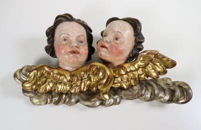 Geflügelter Doppelengelskopf im Barockstil, 20. Jahrhundert - Šperky, umění a starožitnosti