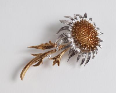 Brillant Brosche "Blume" - Jewellery, Works of Art and art