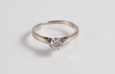 Solitärring ca. 0,35 ct - Klenoty, umění a starožitnosti